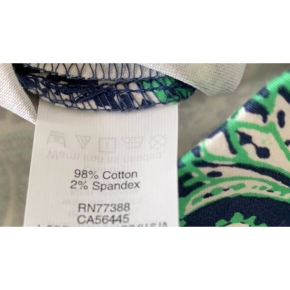 J Crew Paisley Pencil Skirt Women's Size 0 Blue Green Work Cruise Vacation Summe - Picture 4 of 8